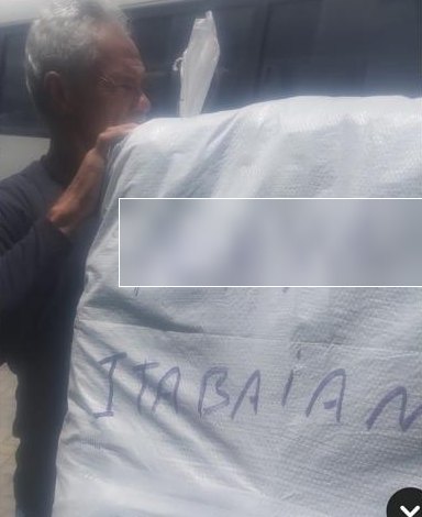 Fardo entregue na transportadora para Itabaiana - SE